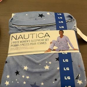 Nautical- Women’s flannel Pj’s- 2 piece, new